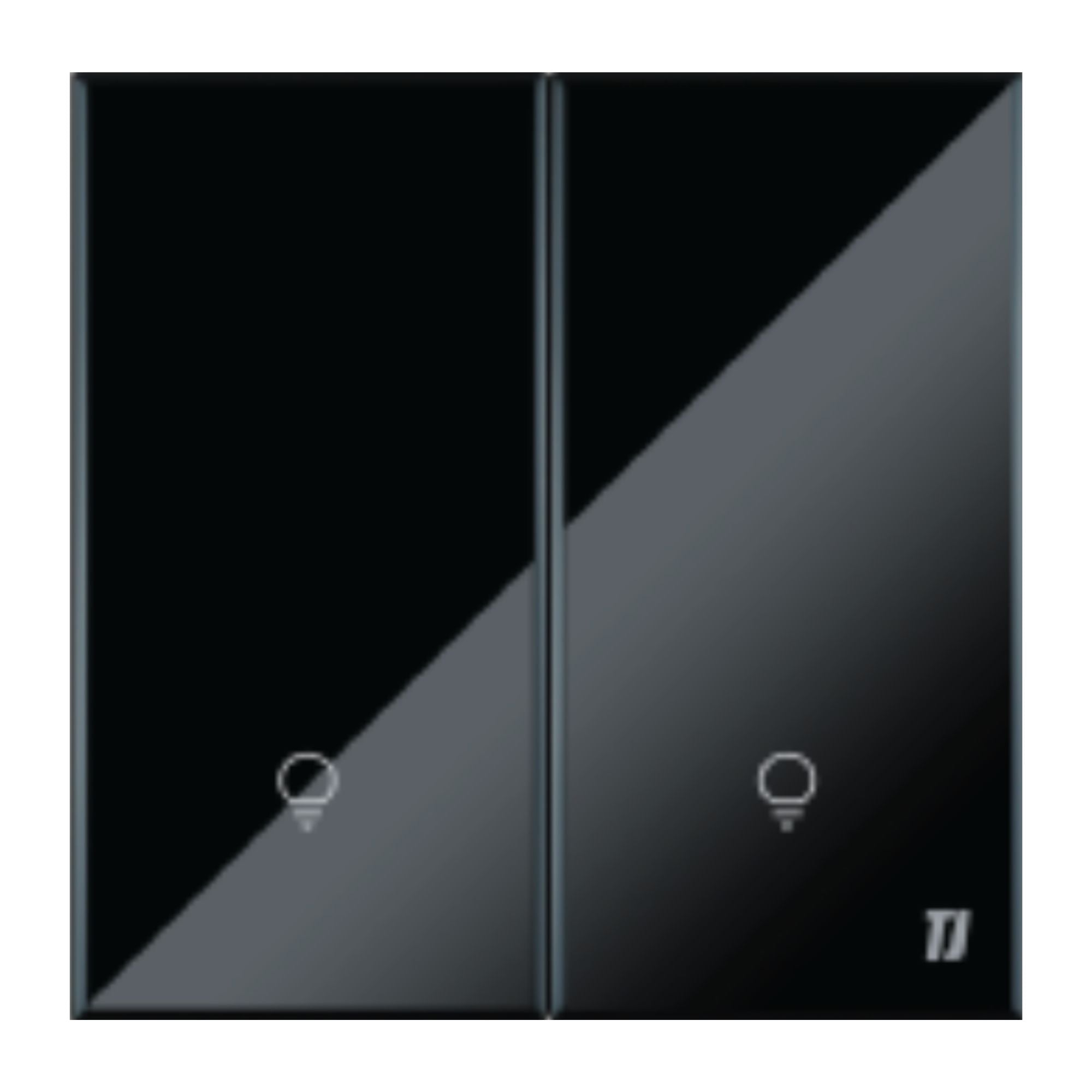 Smart 2 Gang Switch - Black