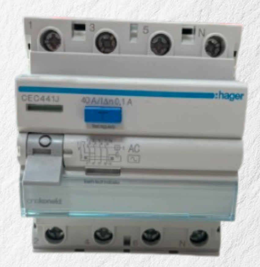Hager ELCB 40A 4 Pole Earth Leakage Circuit Breaker