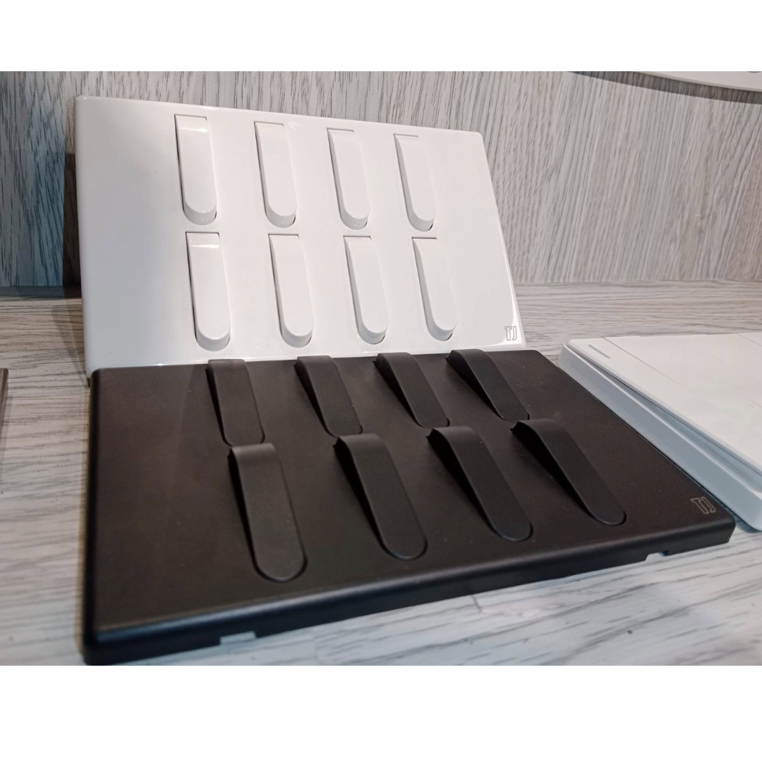 8 Gang 1 Way Switch - White