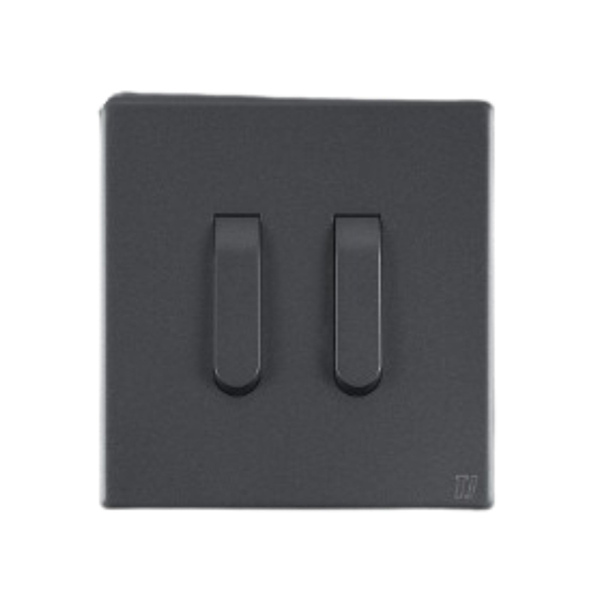 2 Gang 1 Way Switch - Grey