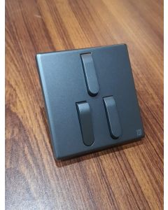 3 Gang 1 Way Switch - Grey