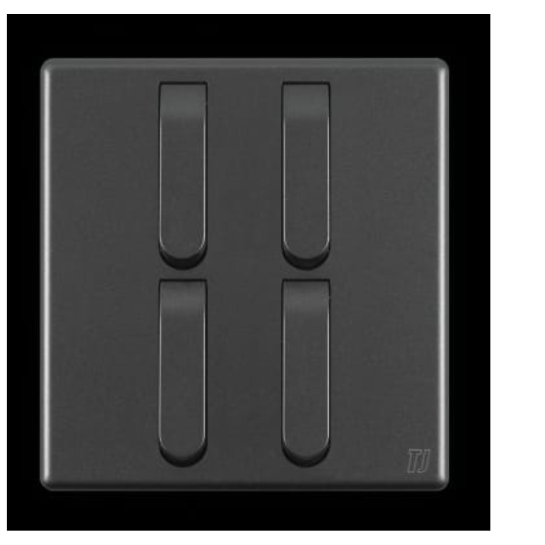 4 Gang 2 Way Switches - Grey