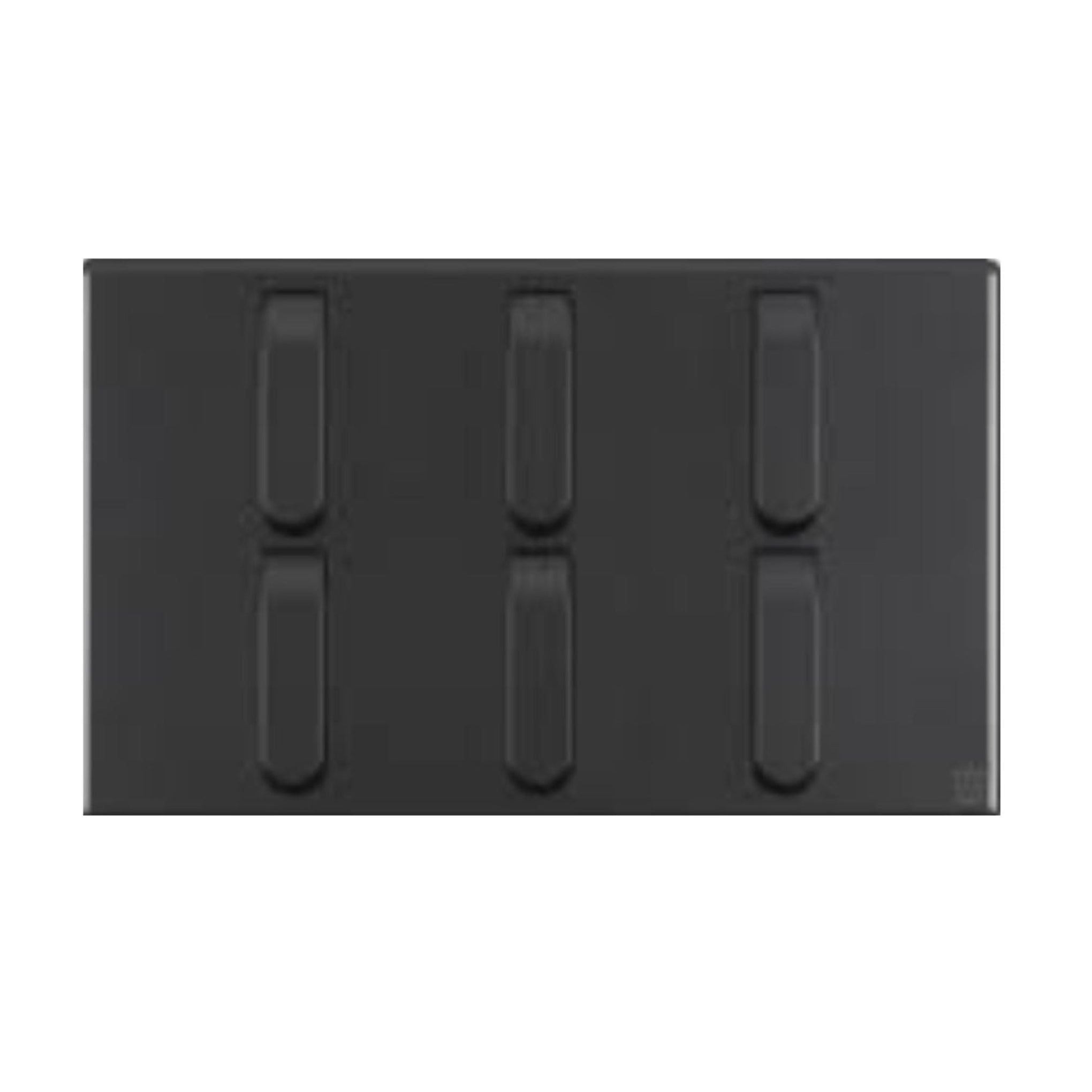 6 Gang 1 Way Switch - Black