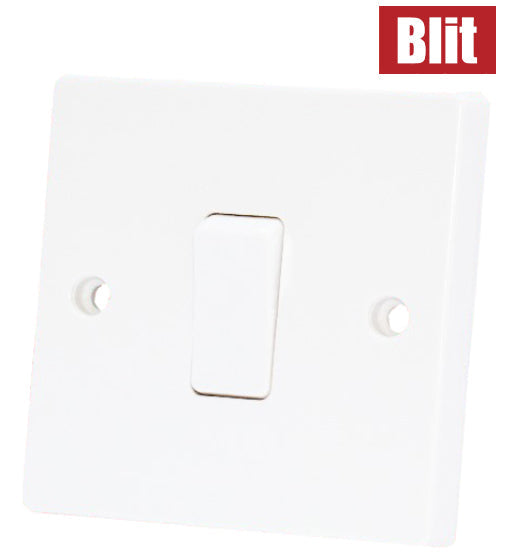 Blit - Switch 10AMP 1 Gang 2 Way white wall switch for household and industrial use