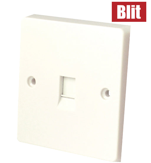 RJ 45 1 Gang wall socket with 8 terminals by Blit for household and industrial use
