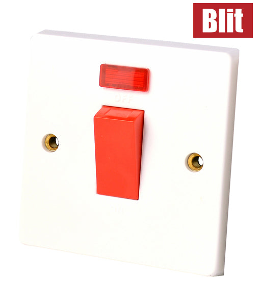 Blit Switch DP 1 Gang 45 Amp durable electrical switch for household and industrial use
