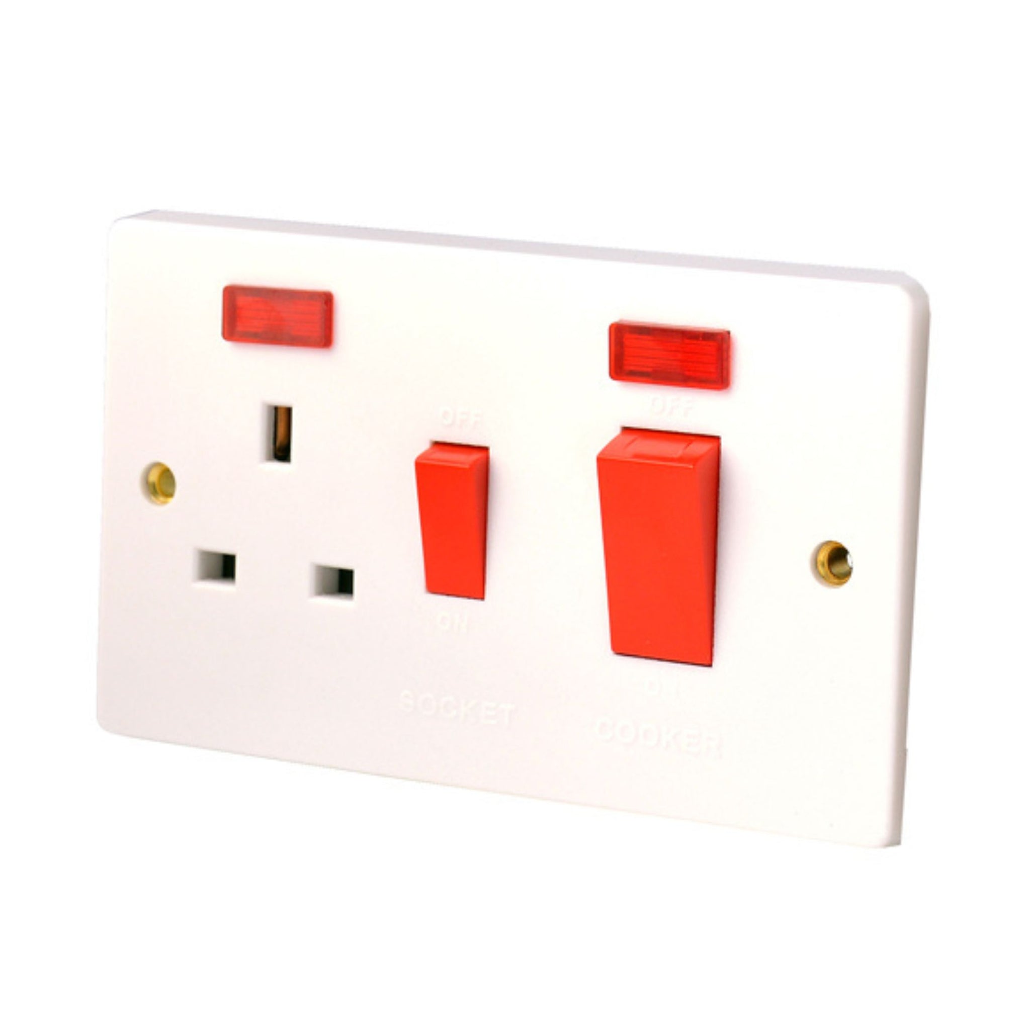 Blit - Switch DP 1 Gang 45 AMP + 13 AMP Switch Socket
