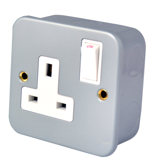 Blit Switch Metal Clad 1G 13AMP single light switch for household use