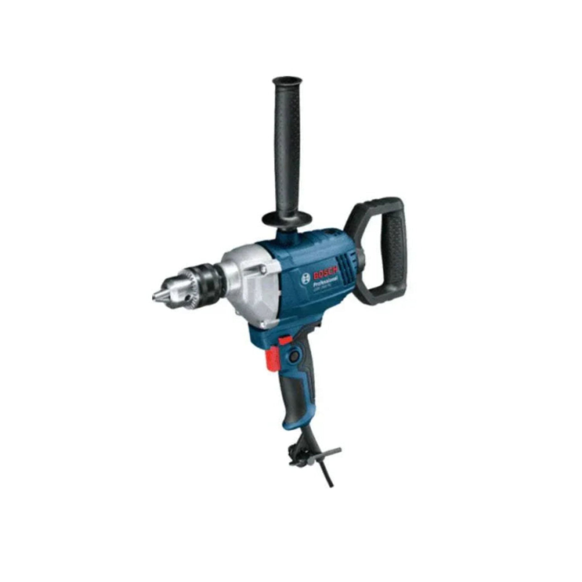 Bosch powerful mixing drill 850W 16mm GBM 1600 RE with auxiliary handle and durable gear construction