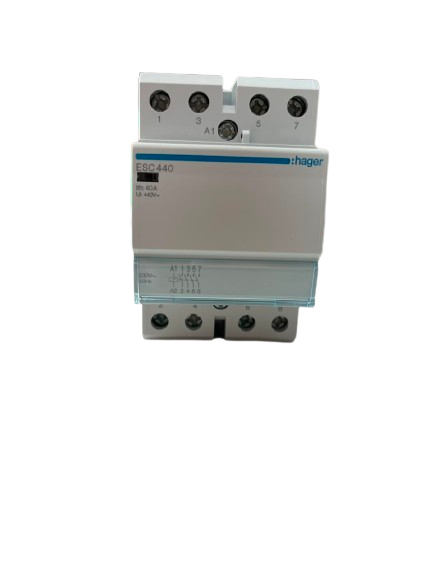 Hager Contactor 40A 4 Pole (4NO) 230V Modular Contactor