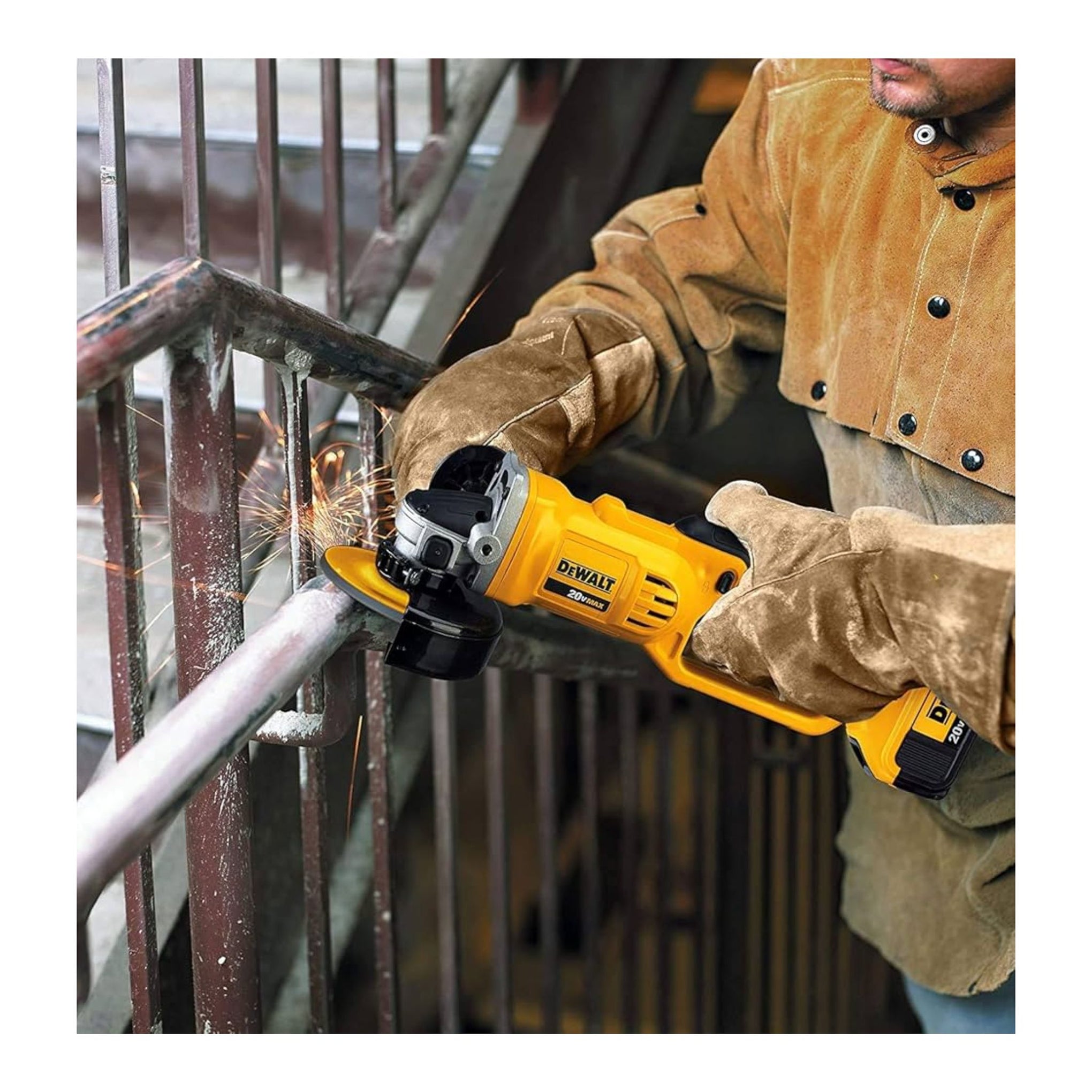 Dewalt DCG412M2-GB 18V 5 In. Cordless Angle Grinder (125mm)  with 2 x 4.0 Ah Li-Ion Batteries