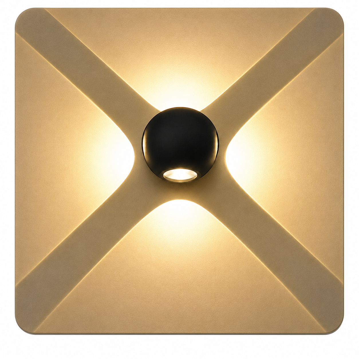 LED Wall Light – White & Black Body -ES035 12W (4W × 3W)
