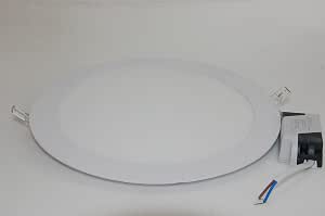 ESNCO 20W Recessed Round LED Slim Panel Light – White