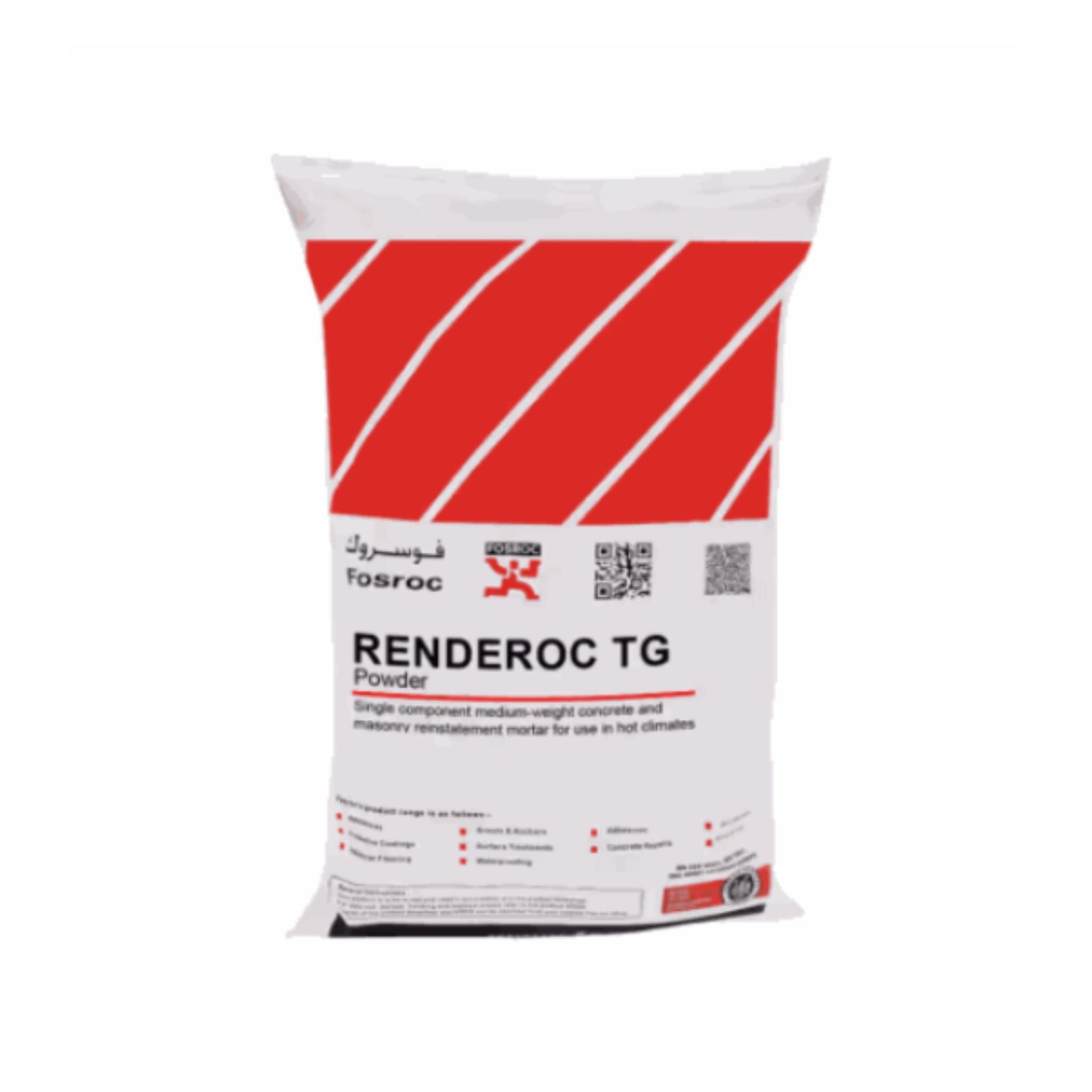 Fosroc Renderoc TG 25kg cement repair mortar bag for concrete and masonry restoration