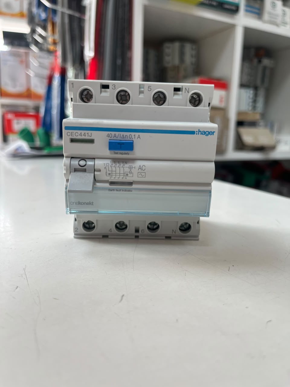 Hager ELCB 40A 4 Pole Earth Leakage Circuit Breaker