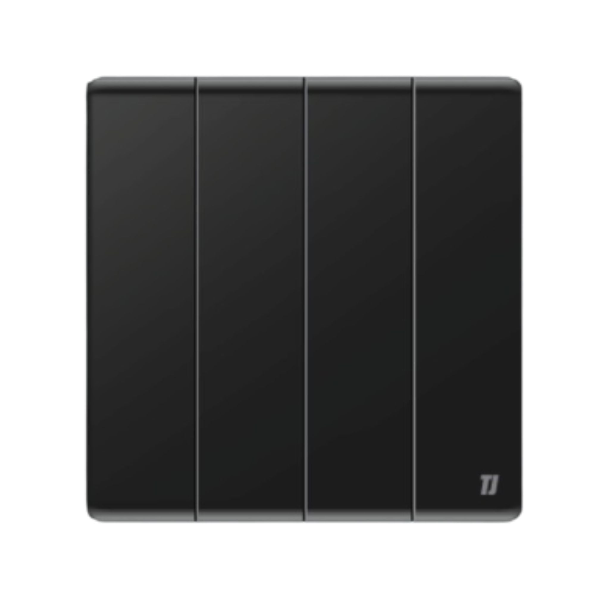 4 Gang 1 Way Switch - Black