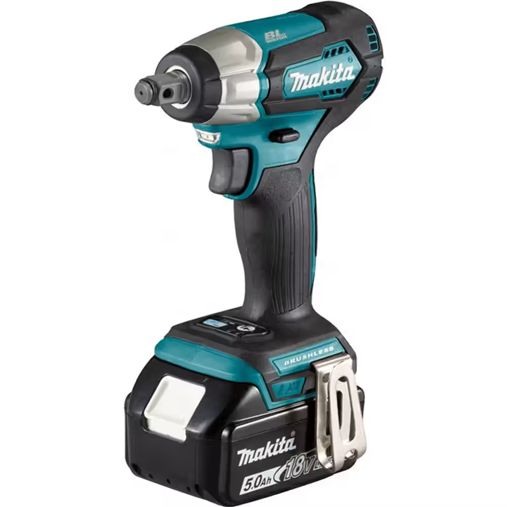 MAKITA Cordless Impact Wrench, 18V, Bl, 210 N.M, With 2 Batteries & 1 Charger - DTW181RTJ