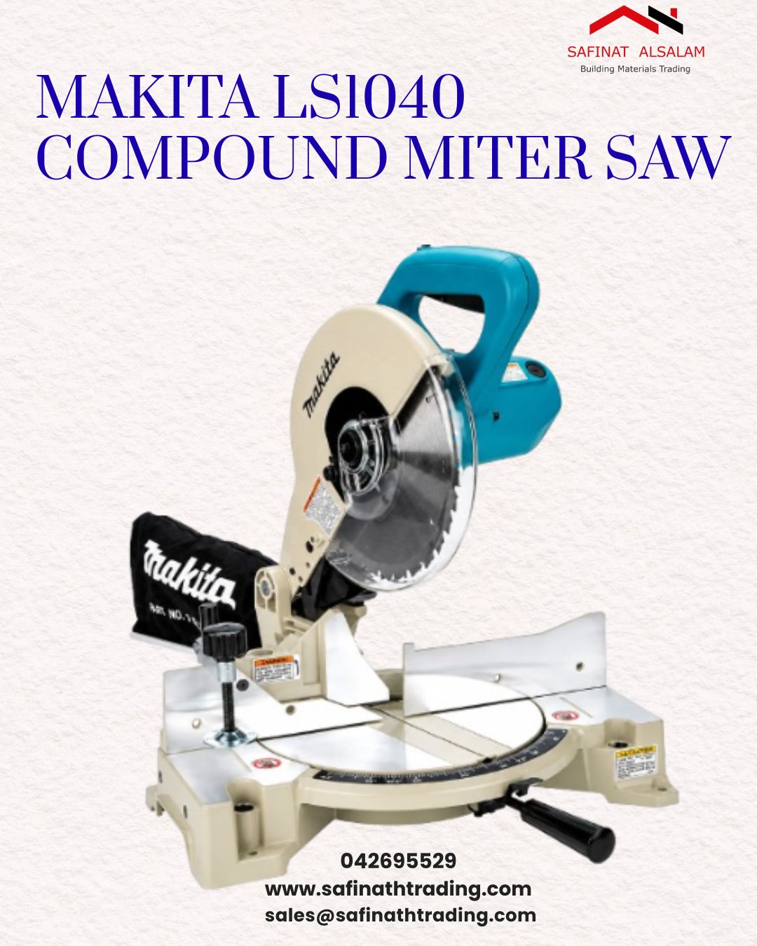 MAKITA LS1040 COMPOUND MITER SAW 255MM, 1650W