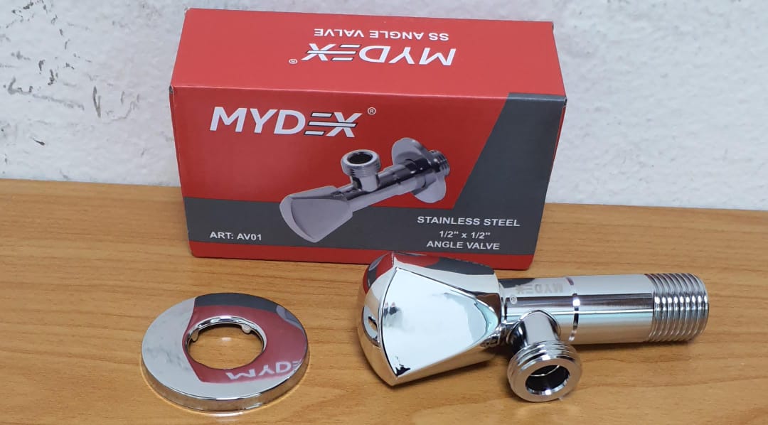 Mydex Stainless Steel Angle Valve 1/2" x 1/2" (Model: AV01)