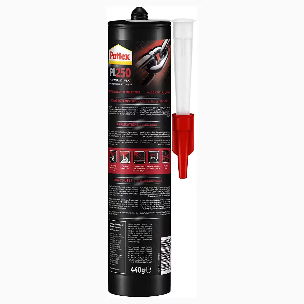Pattex PL250  Flextex® Polymer 440g (white)