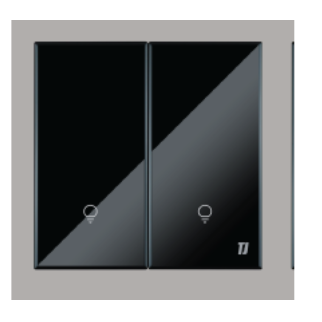 Smart 2 Gang Switch - Black