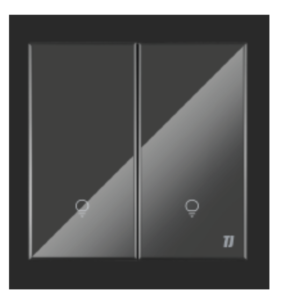 Smart 2 Gang Switch - Grey