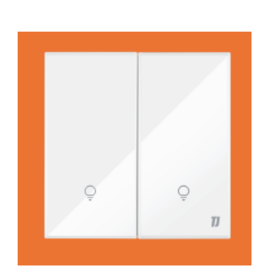 Smart 2 Gang Switch - White