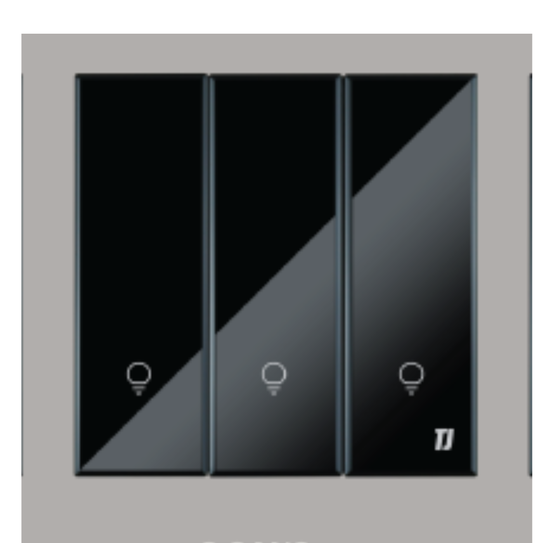 Smart 3 Gang Switch - Black
