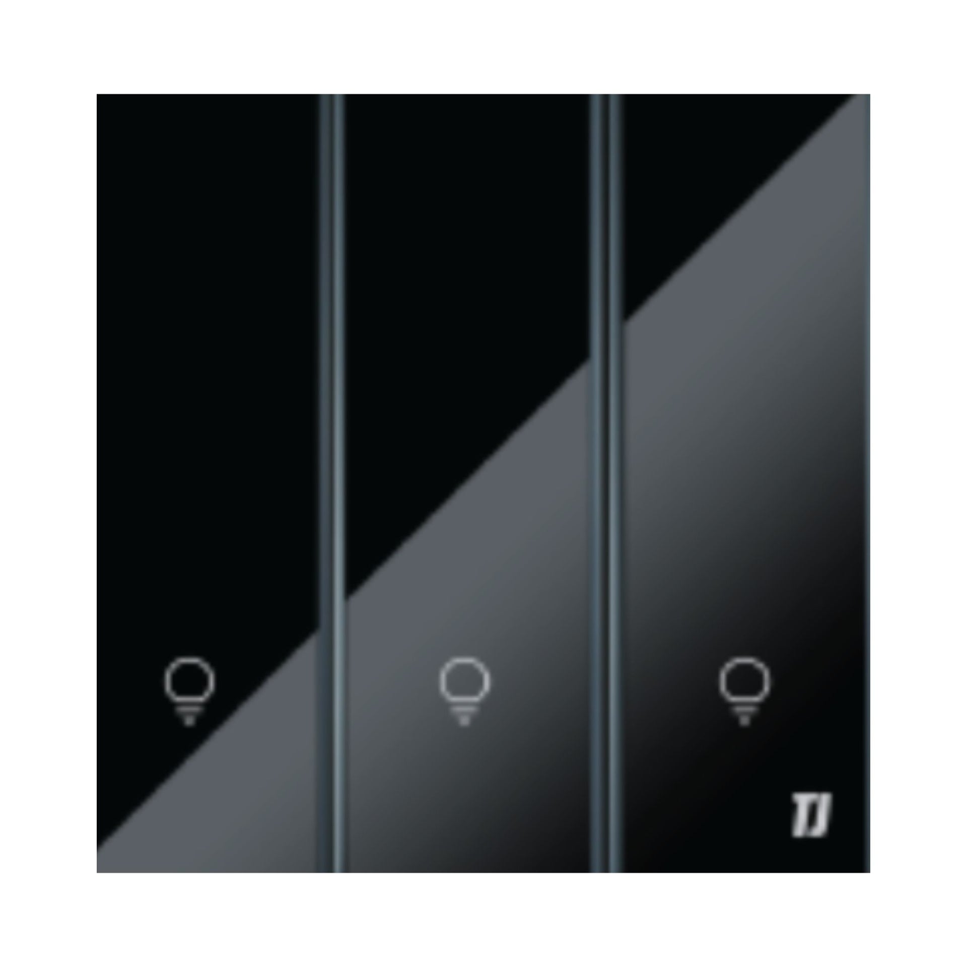 Smart 3 Gang Switch - Black