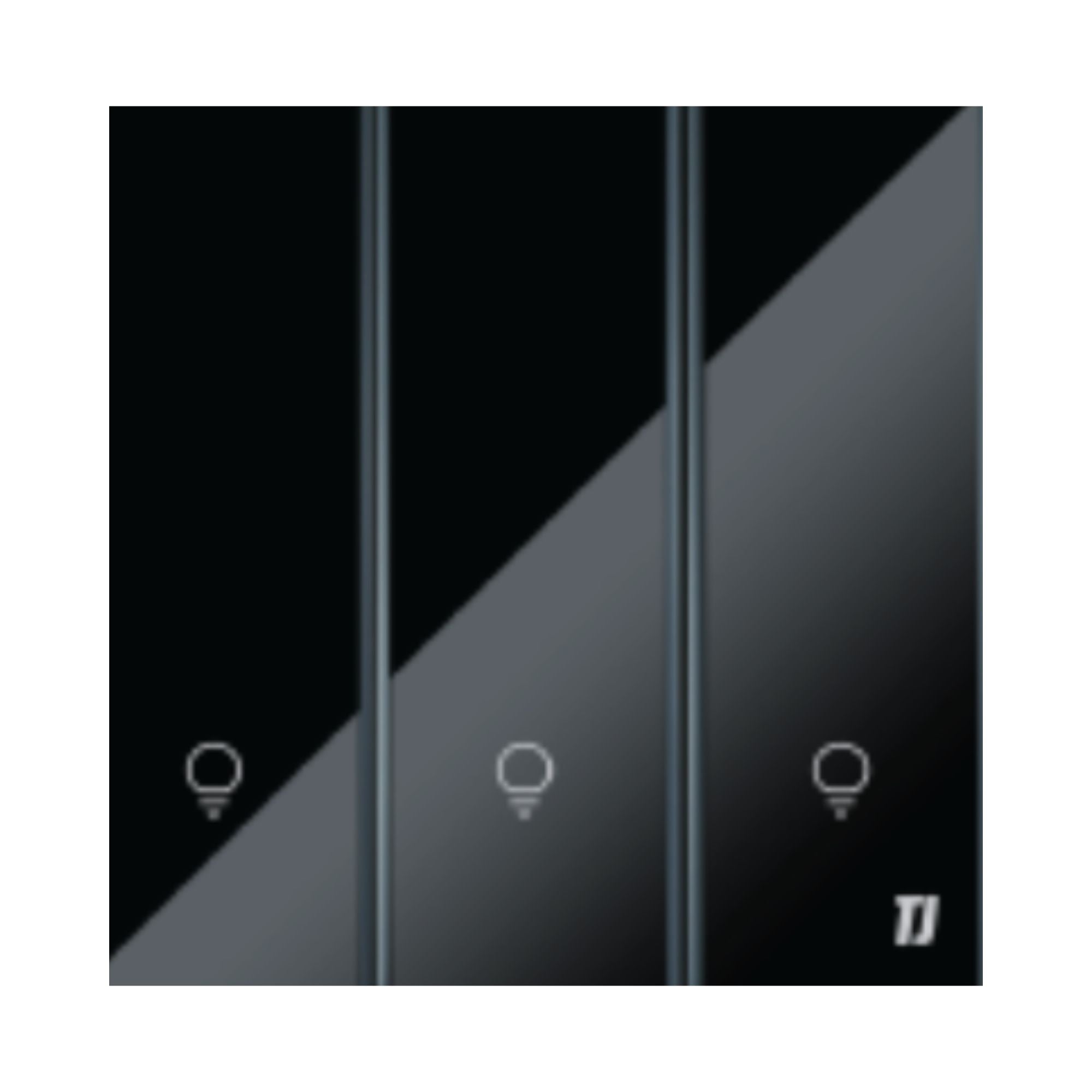 Smart 3 Gang Switch - Black