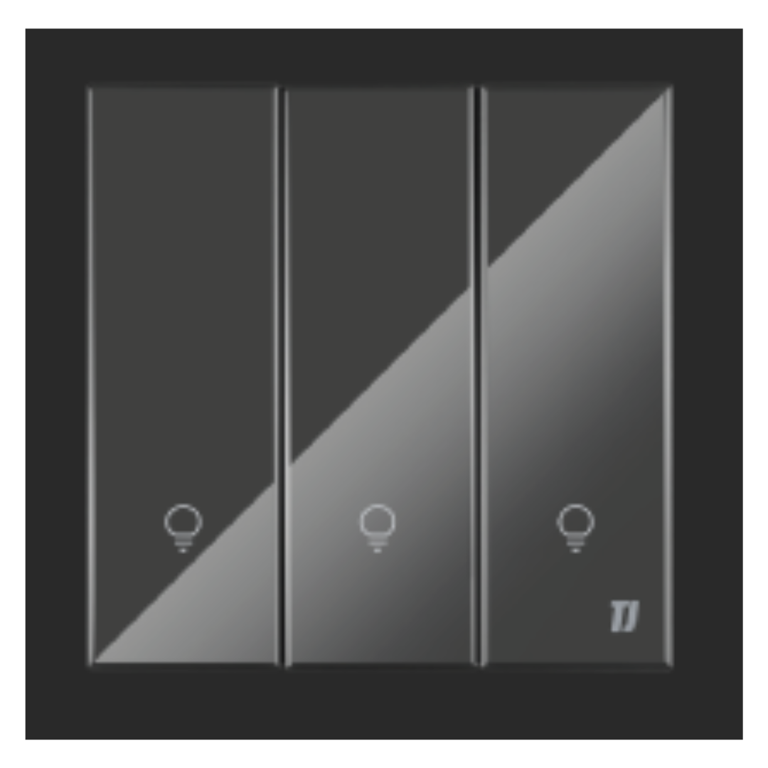 Smart 3 Gang Switch - Grey