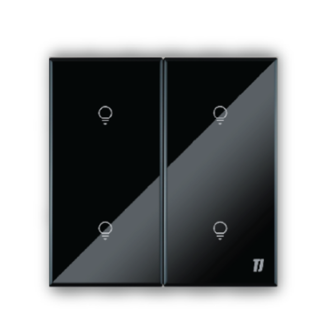 Smart 4 Gang Switch - Black