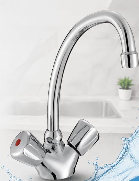 KLUDI RAK Premier 1/2" Chrome Dual-Controlled Kitchen Sink Mixer (RAK35000)