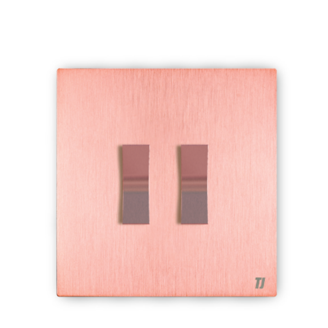 2 Gang 2 Way Switch - Rose Gold