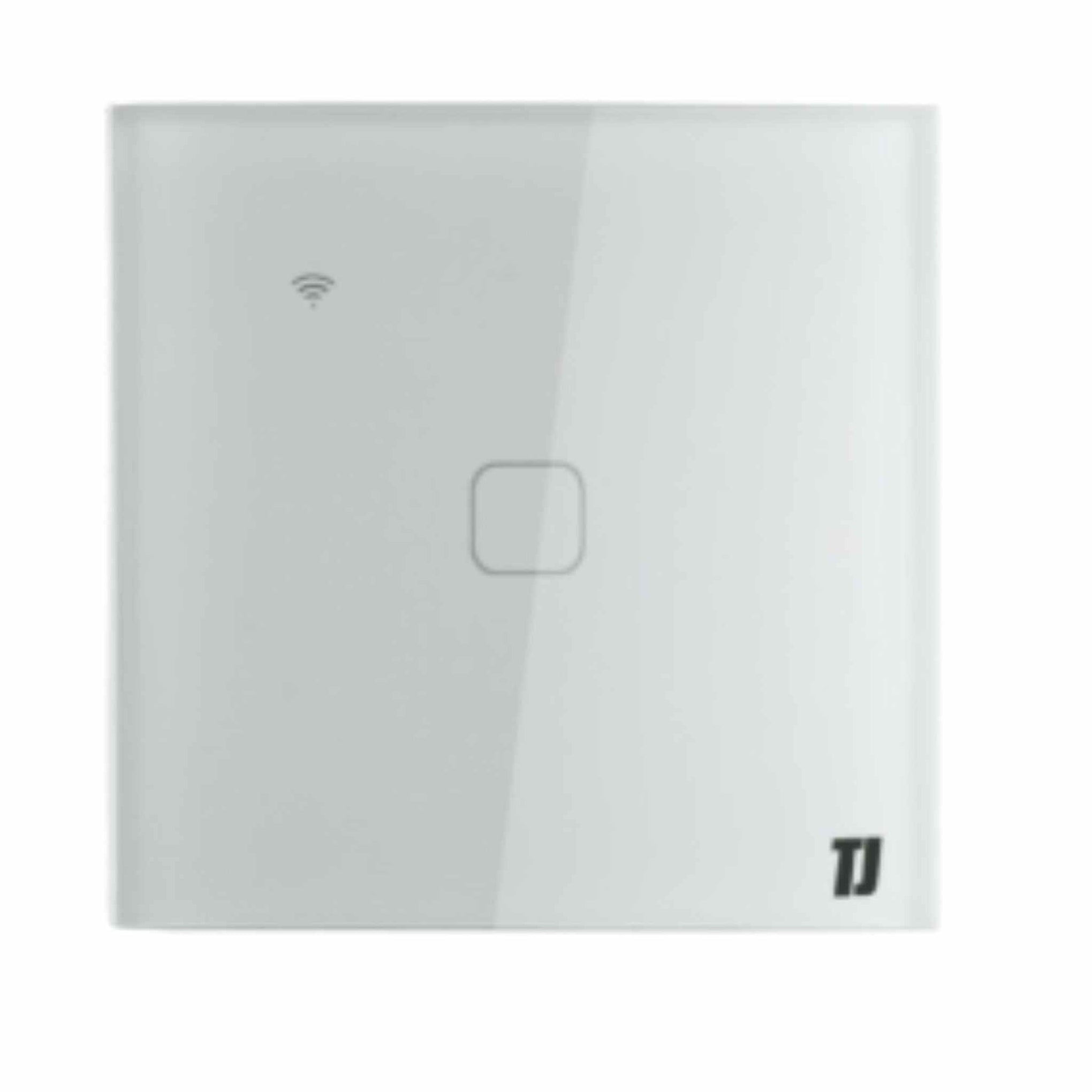 White 1 Gang Smart Switch with touch control and Wi-Fi connectivity for home automation