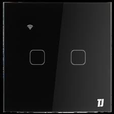 2 Gang 1 Way  Smart Switch - Black