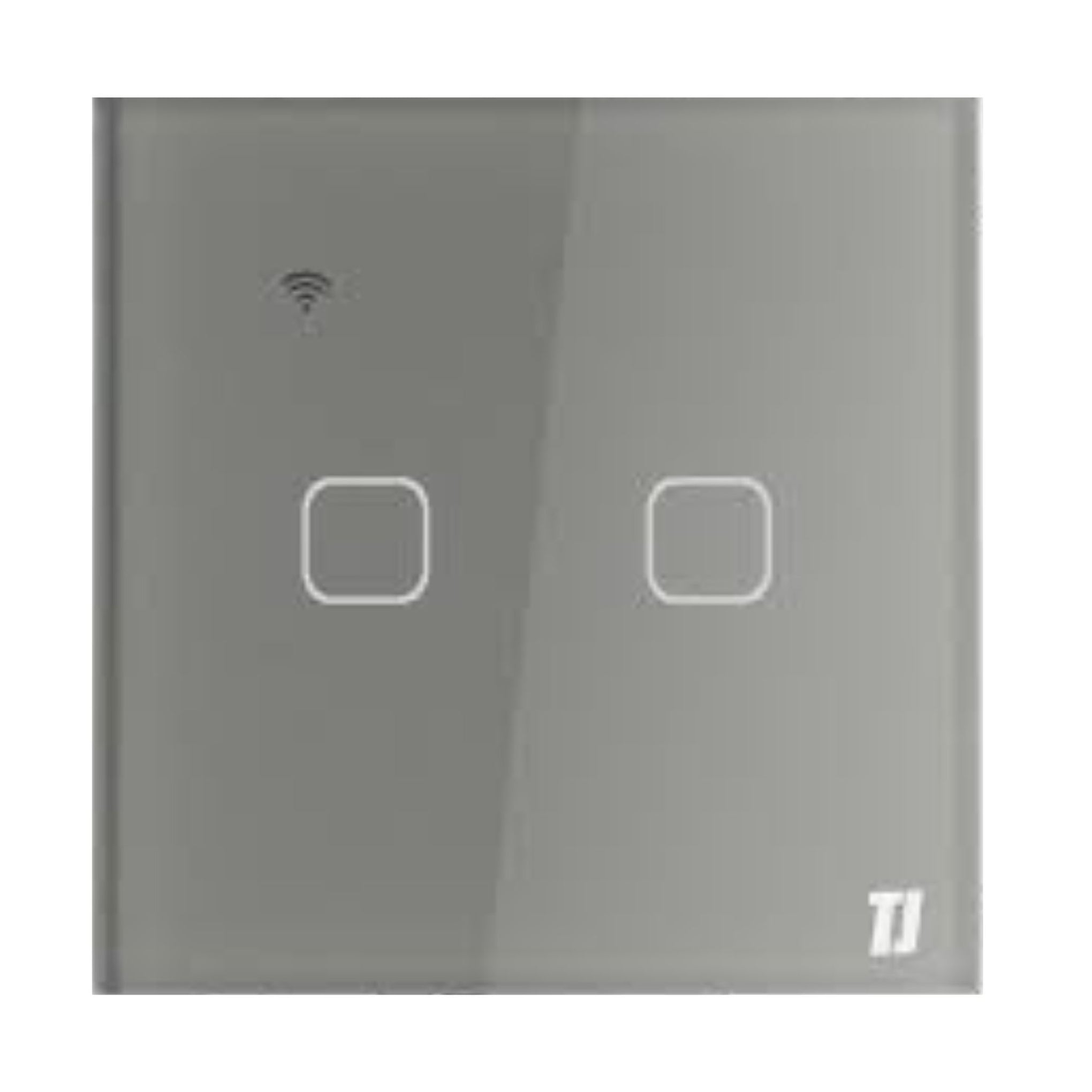 2 Gang 1 Way Smart Switch -Grey