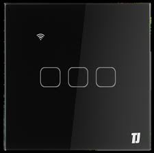 3 Gang 1 Way Smart Switch - Black