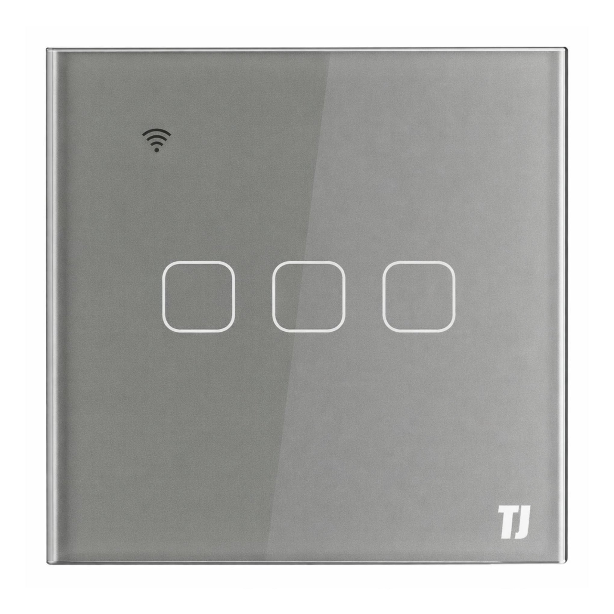 3 Gang 1 Way Smart Switch - Grey