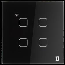 4 Gang 1 Way Smart Switch - Black