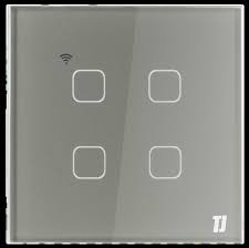 4 Gang 1 Way Smart Switch - Grey