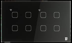 8 Gang 1 Way Smart Switch - Black