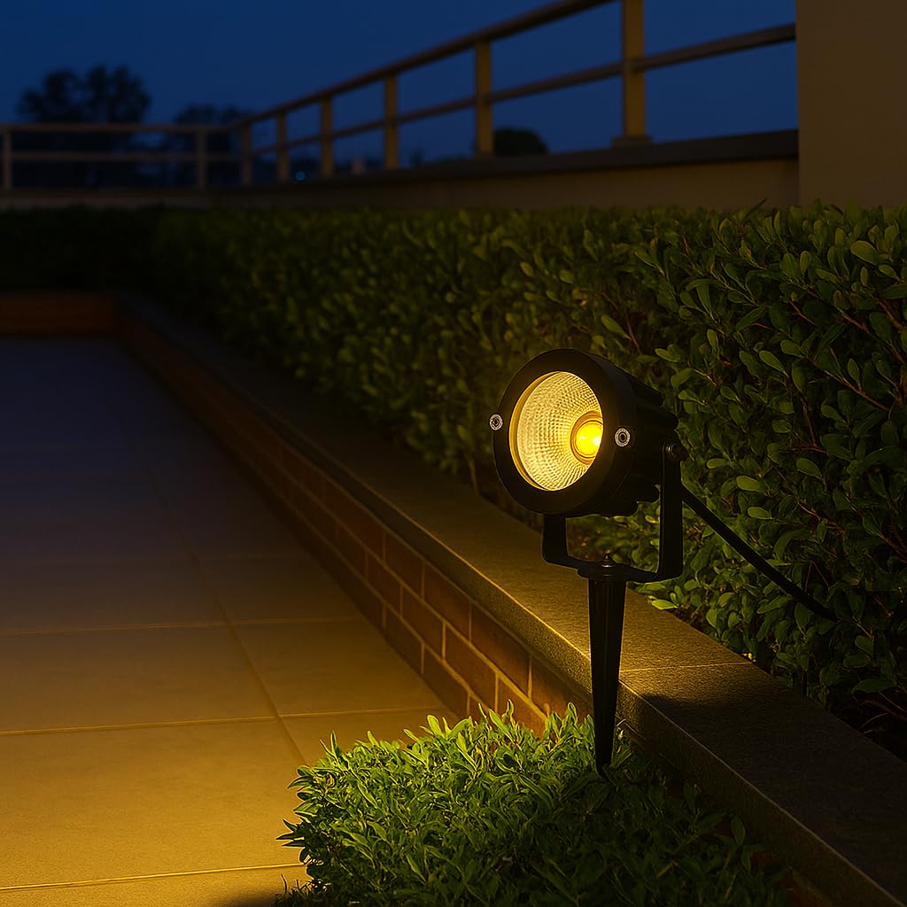 LED Lawn Spot Light Lamp Black 7W IP65 Waterproof Outdoor Garden Spotlight