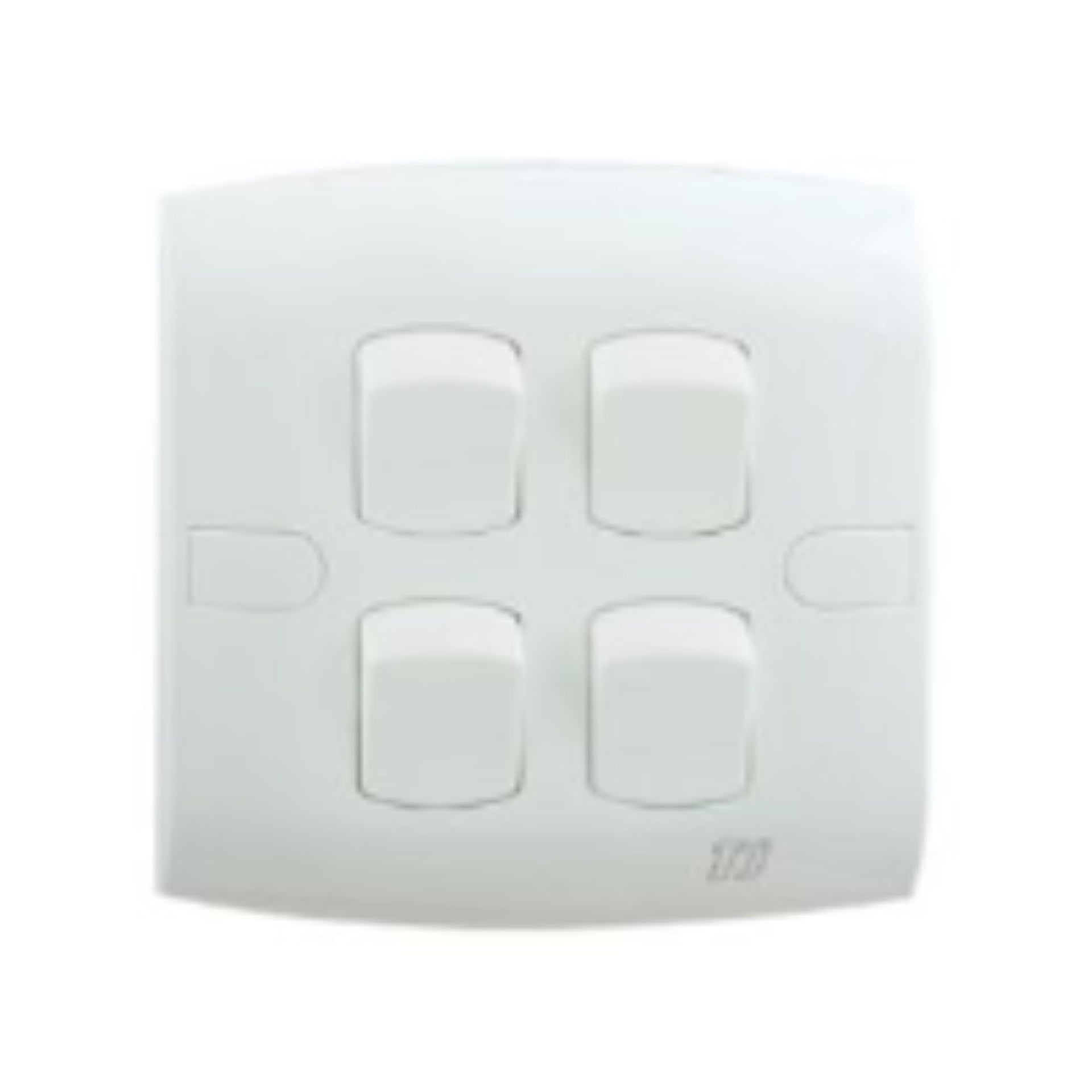 4 Gang 1 Way Switch - White