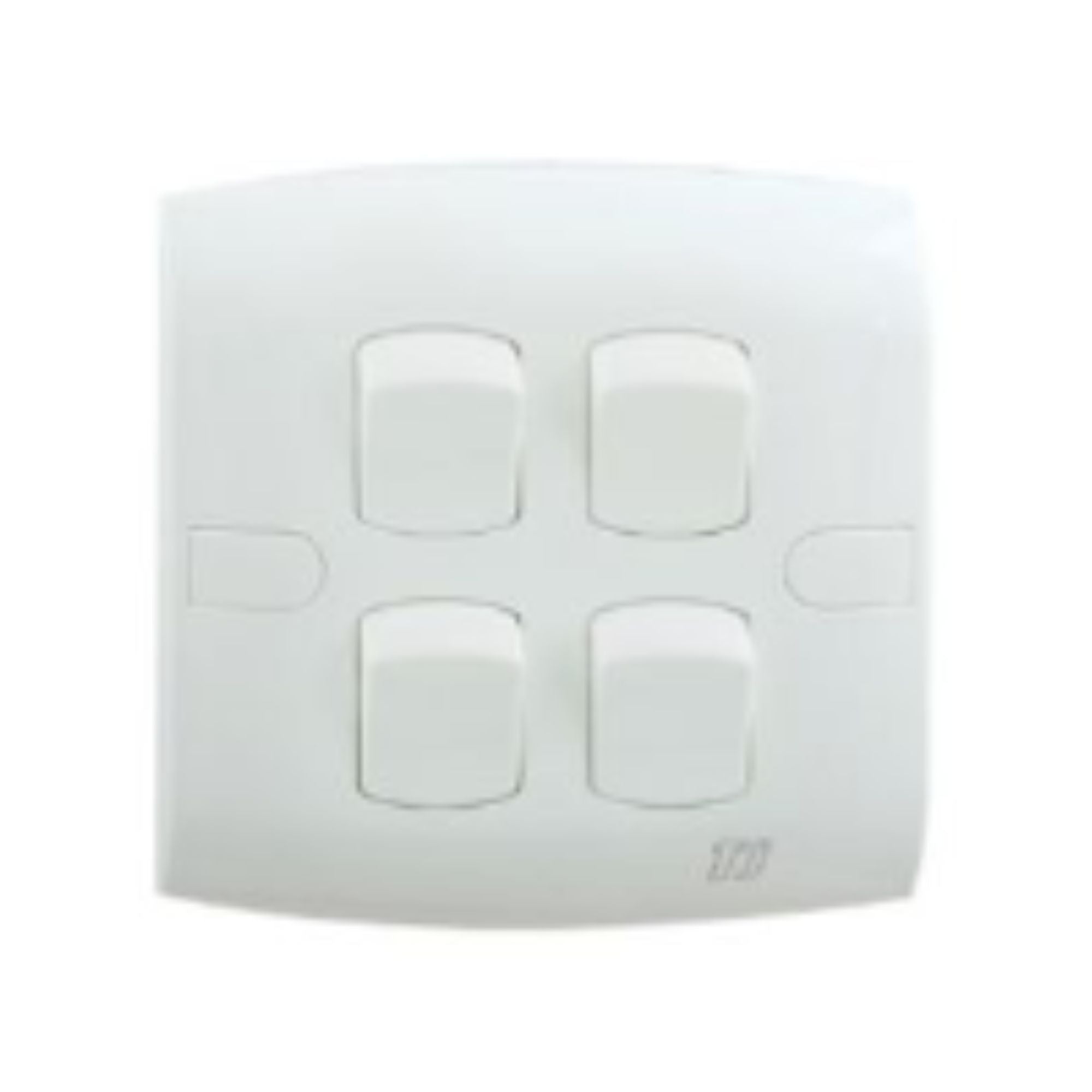 4 Gang 1 Way Switch - White