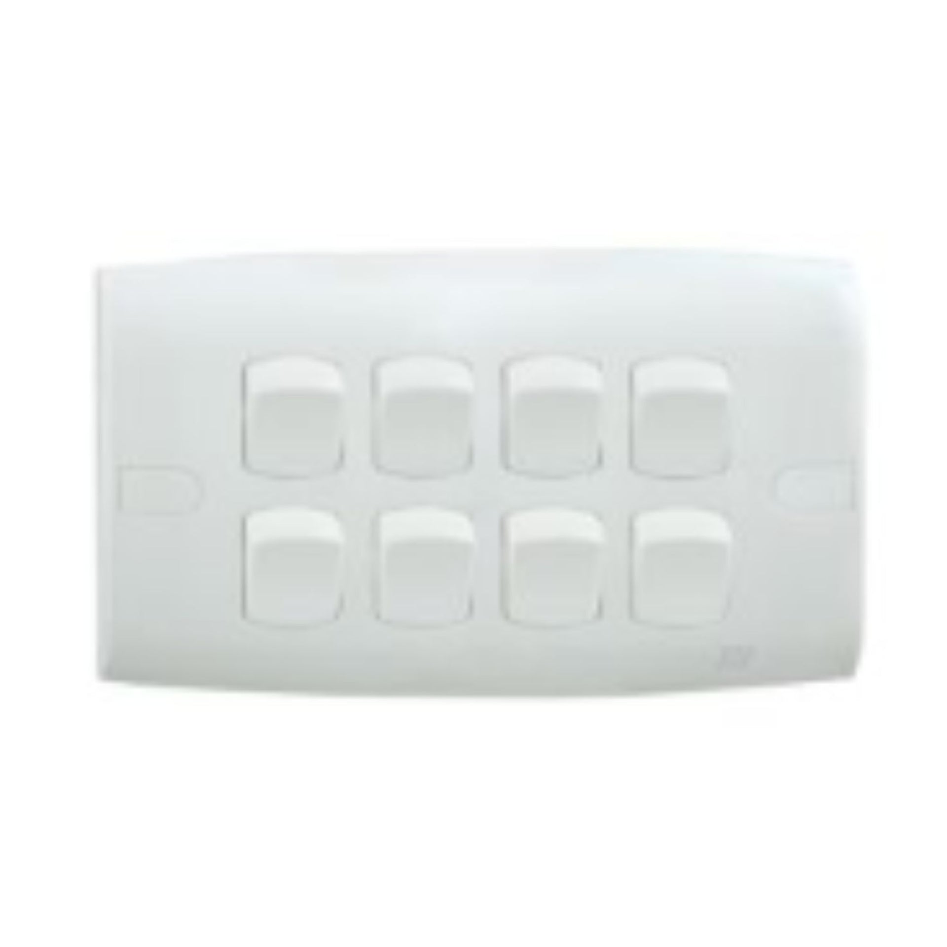 8 Gang 1 Way Switch - White