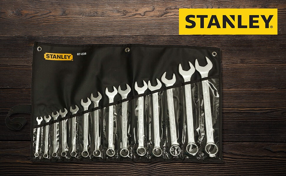 STANLEY 80944 Combination Spanner Set – 14 Pieces (8–32 mm)