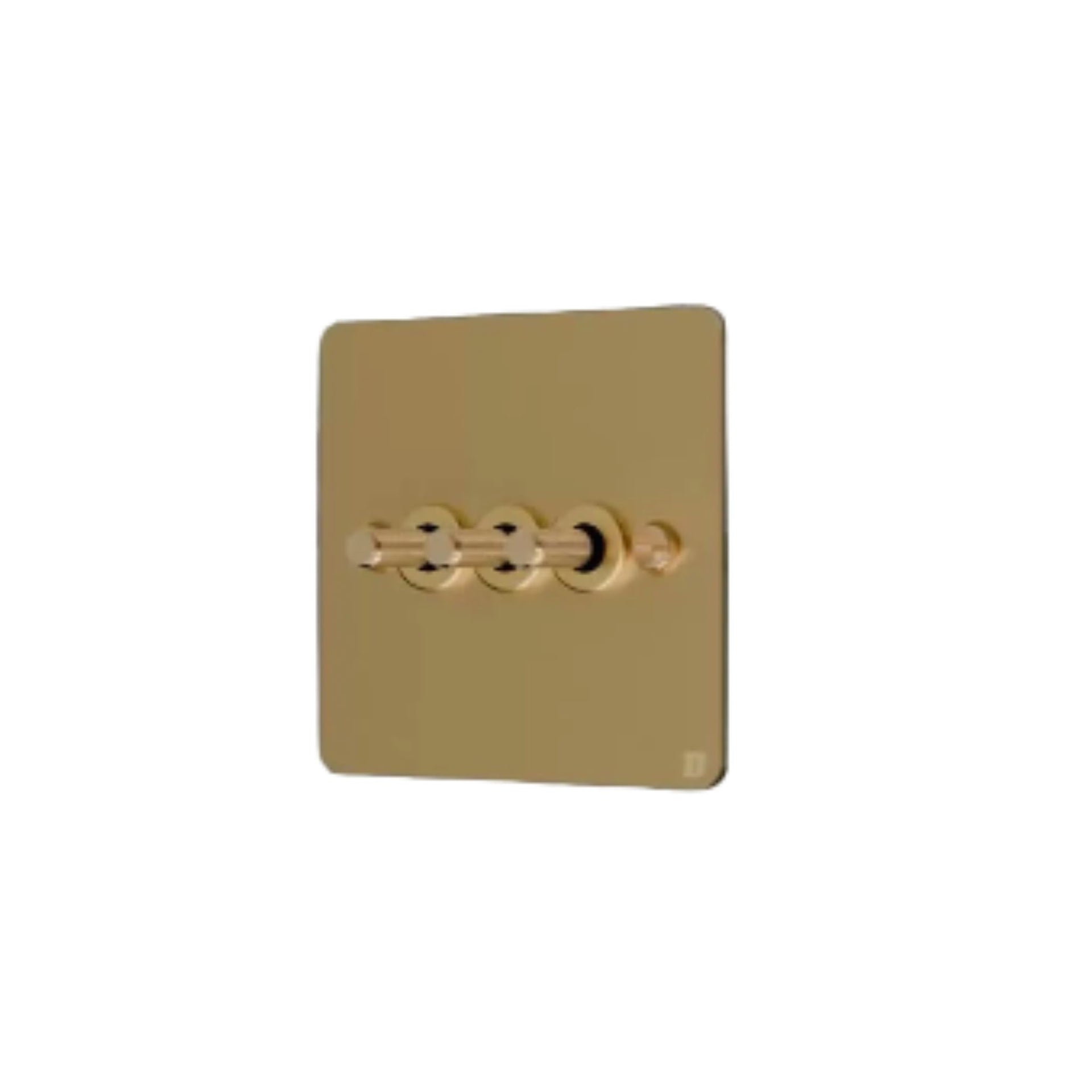 3 Gang 2 Way Switch - Gold