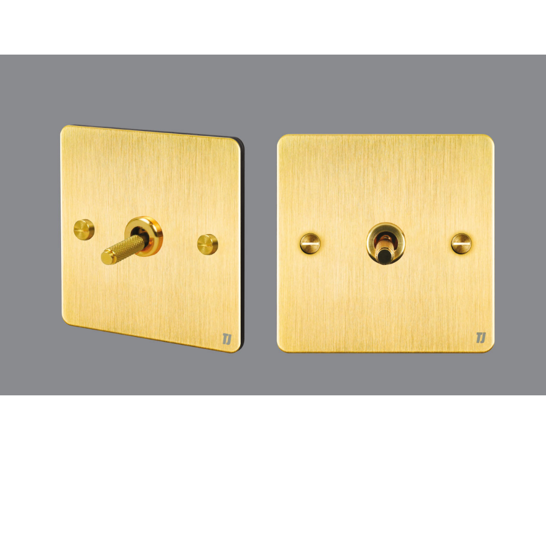 1 Gang 2 Way Switch - Gold
