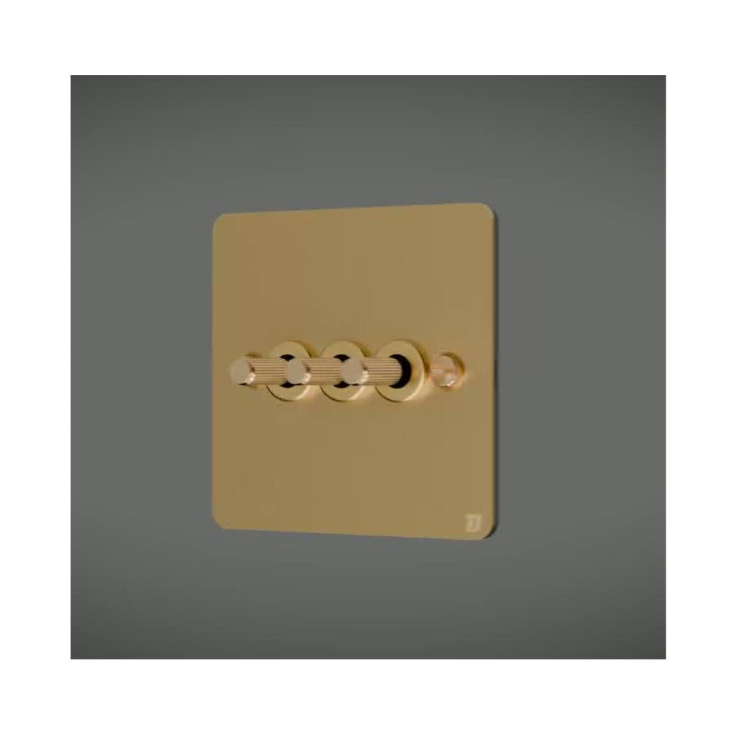 3 Gang 2 Way Switch - Gold